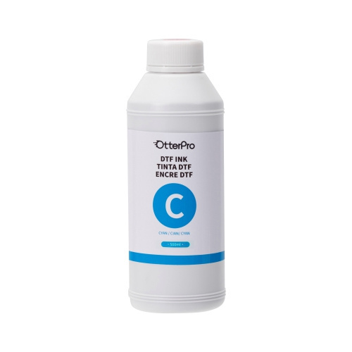 OtterPro DTF pigmentblæk 500 ml - Cyan