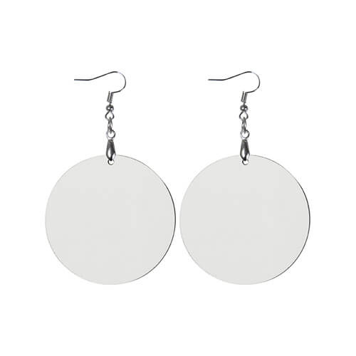 Earrings made of MDF for sublimation - big circle