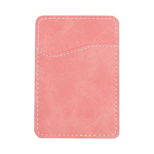 Leather credit card holder for sublimation smartphone - pink