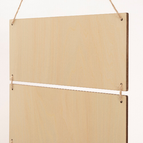 Six rectangular plywood hanging frames for sublimation