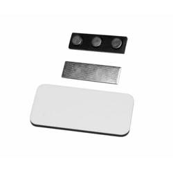 Rektangulært fotobadge i MDF 76 x 38 mm med sublimering og termisk overførsel