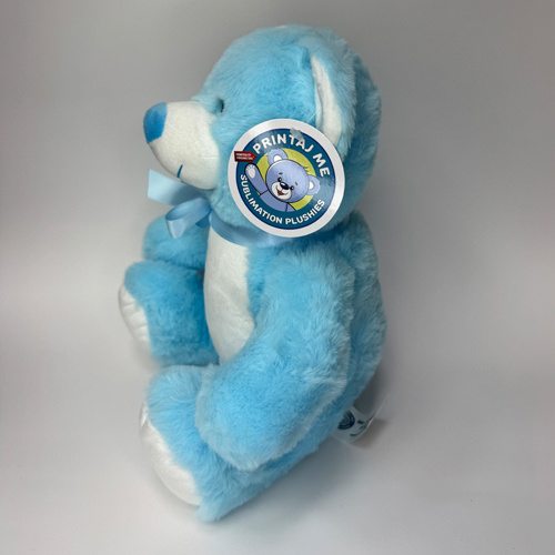 Bamse 25 cm til sublimationstryk - blå