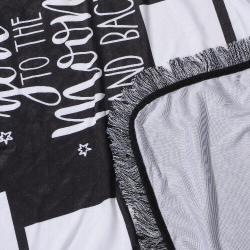 Plush blanket 150 x 100 cm with photo panels for sublimation - 14 panels