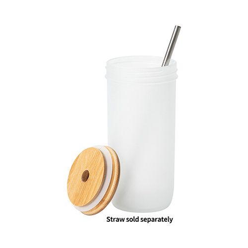 720 ml Mason Jar glass mug with bamboo screw cap for sublimation