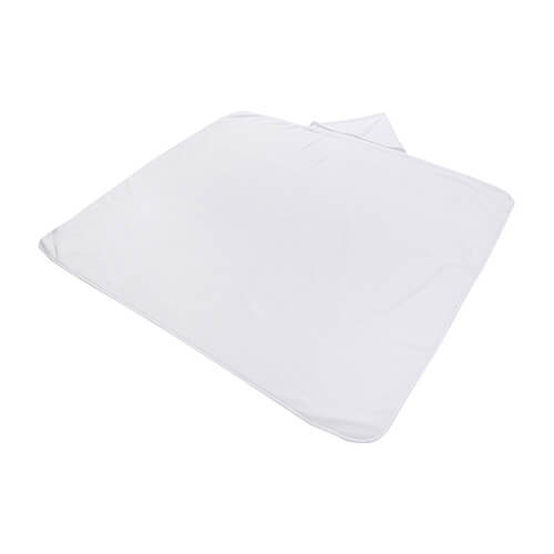 Pătură Minky cu glugă 150 x 130 cm pentru sublimare - alb