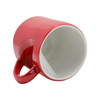 Magic mug for couples with eyelet in the shape of heart for sublimation printing - red