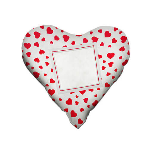 Heart-shaped satin pillowcase for sublimation - Little Hearts