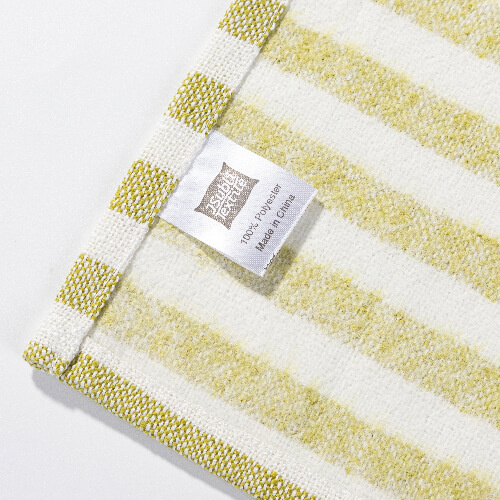 Bordskåner i hør 50 x 35,5 cm cremefarvet med lysegrønne striber til sublimering