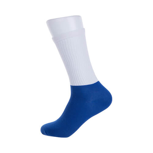 Sports socks with a black sublimation foot