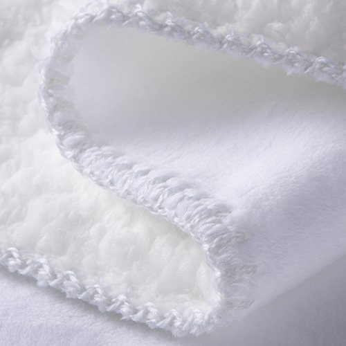 Pătură Minky cu căptușeală Sherpa pentru sublimare - alb