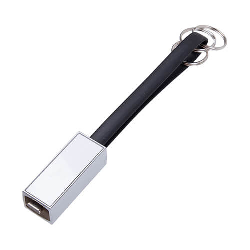 Obesek za ključe - podatkovni kabel USB C za sublimacijo - črn