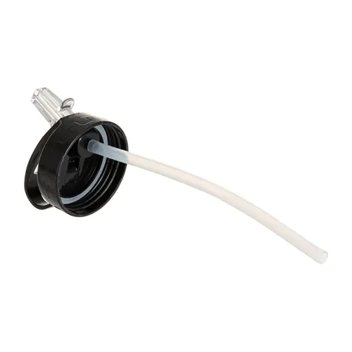 Bouteille en aluminium avec embout 600 ml blanc avec bouchon et poignée noirs pour sublimation