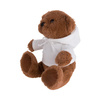 Teddy bear 20 cm with a T-shirt for sublimation printing - dark brown