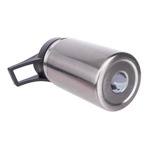 Sticluță din oțel inoxidabil 350 ml cu gură de sport - argintiu