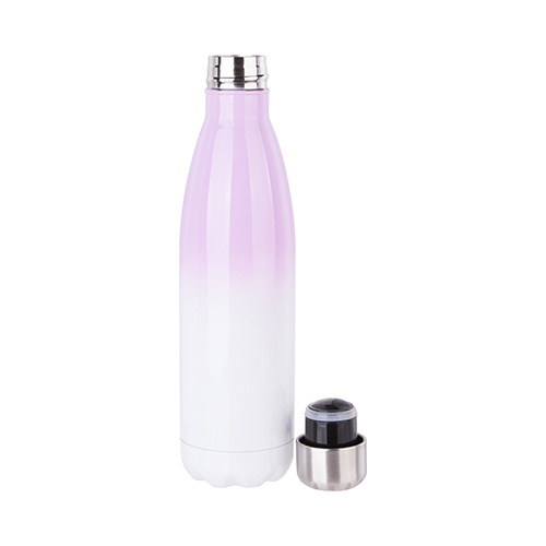 Bidon - nápojová fľaša 500 ml na sublimáciu - biela a fialová