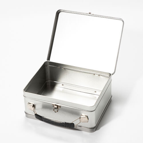 Metalen lunchtrommel voor sublimatie - zilver