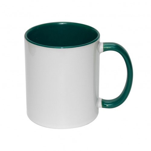 Taza ECO 330 ml FUNNY verde oscuro Sublimación Transferencia Térmica