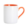 Taza de sublimación de 325 ml - con interior y asa naranja