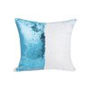 40 x 40 cm pillowcase with two colour of sequins for sublimation printing – light blue