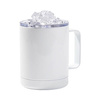 Tasse à café 300 ml pour sublimation - blanc, couvercle avec glace artificielle