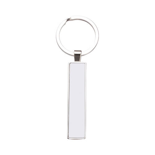 Llavero de doble cara 1,3 x 6,3 cm para sublimación - plata