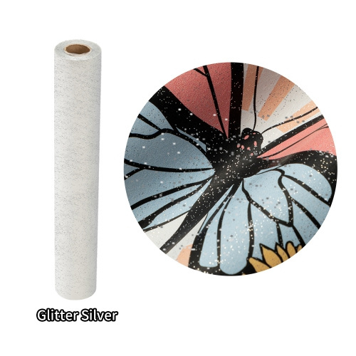 OtterPro DTF glitterfolie 60 cm x 100 m - Zilver