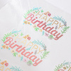Sheet with cubic zirconia for thermal transfer - Happy Birthday