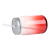 Kubek szklany Mason Jar 450 ml bez uszka do sublimacji - czerwony gradient