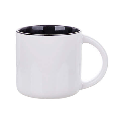 Krus 400 ml med sort interiør til sublimering