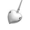 Collier coeur ailes d'ange pour sublimation - argent