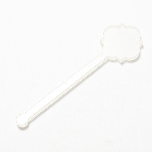 Acrylic beverage stirrer 10 cm for sublimation - flower