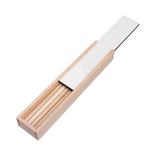 Drevená krabička s 8 pastelkami na sublimáciu