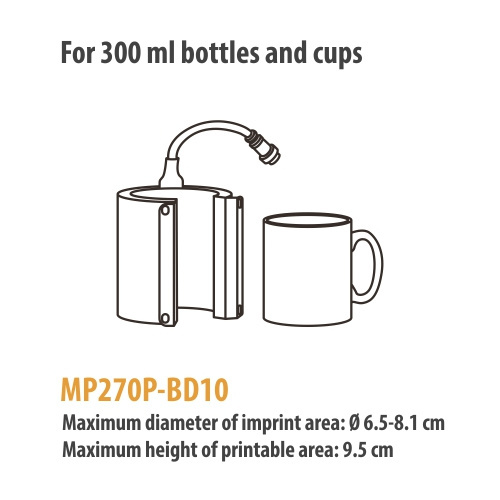 Încălzitor de sticle și pahare 300 ml pentru prese Elite Pro / Pro Max