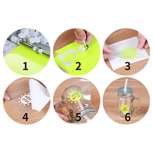 Lot de 8 feuilles autocollantes changeantes de couleur