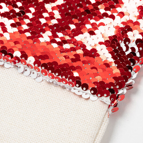 Christmas sock with red sequins for sublimation