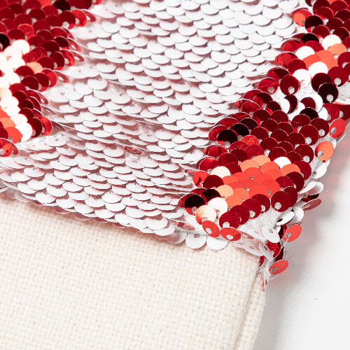 Christmas sock with red sequins for sublimation
