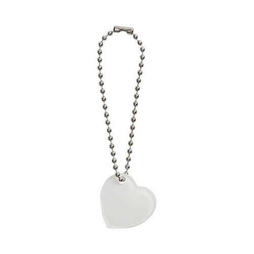 Acryl moktag voor sublimatie - hart aan kogelketting