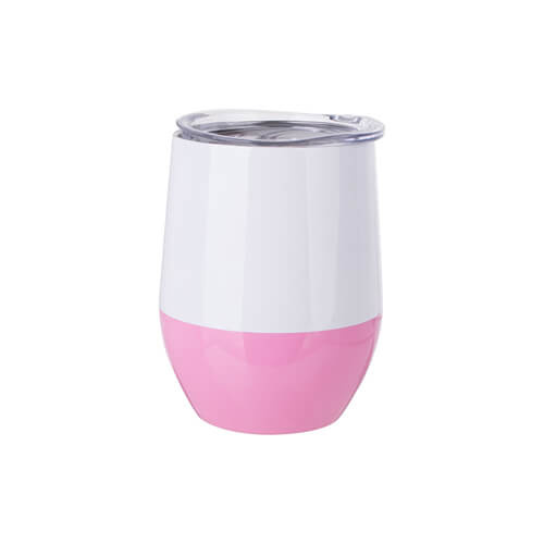 Puodelis karštam vynui 360 ml, skirtas sublimacijai - baltas ir rožinis