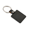 Leather and metal pendant for sublimation - square - black