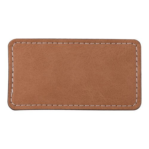 Usnjena priponka 8,2 x 4,4 cm za sublimacijo - rjava