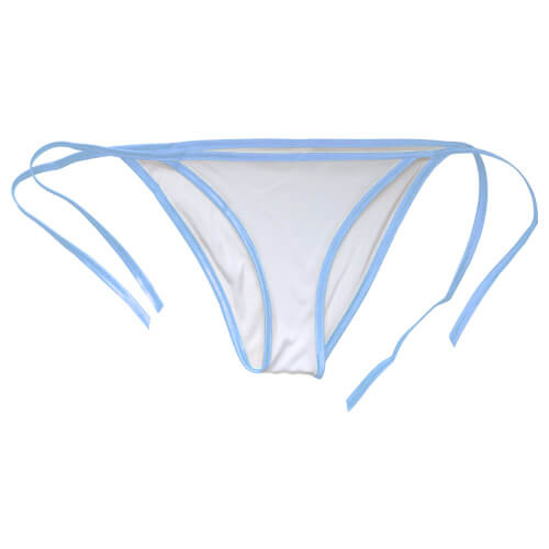 Tanga femme pour sublimation avec bordure bleu ciel