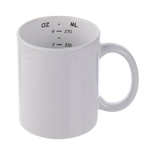 330 ml krūze ar iekšējo mērkaroti sublimācijai