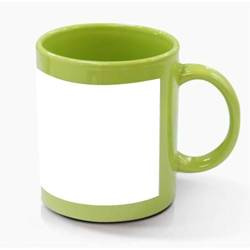 Taza de parche 330 ml verde sublimación transferencia térmica