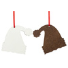 One-sided MDF pendant for sublimation - Santa Clause hat