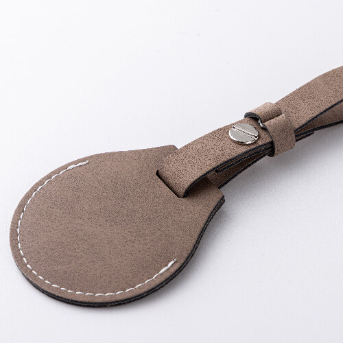 Llavero de piel con cinturón / estuche AirTag para sublimación - gris