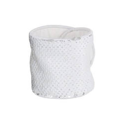 Apyrankė su dviejų spalvų blizgučiais - balta