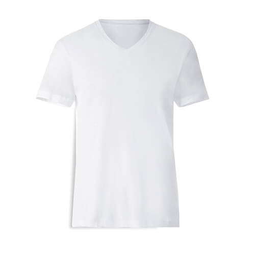 Λευκό V-NECK Βαμβακερό T-shirt με αφήSublimation Θερμική μεταφορά