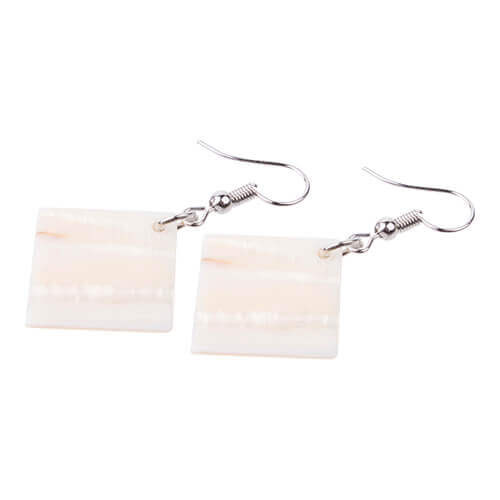 Boucles d'oreilles en coquille pour la sublimation - carré