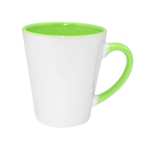Šálka na latte FUNNY malá, svetlozelená Sublimačný termotransfer