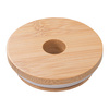 A bamboo lid with a hole for BN26 series cups